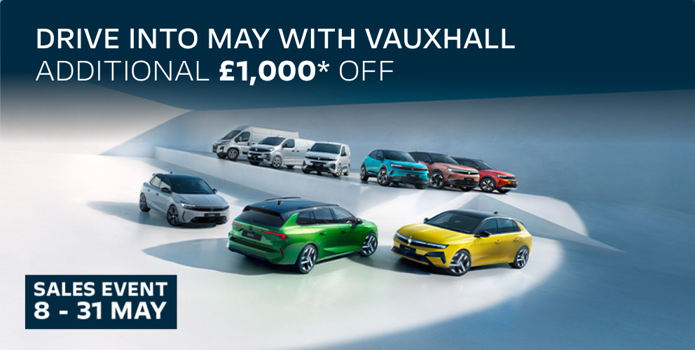 Save £1,000* On Any New Vauxhall